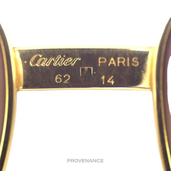 🔴 Cartier Vendome Santos Vintage Sunglasses - Gold Brown - Picture 9 of 13